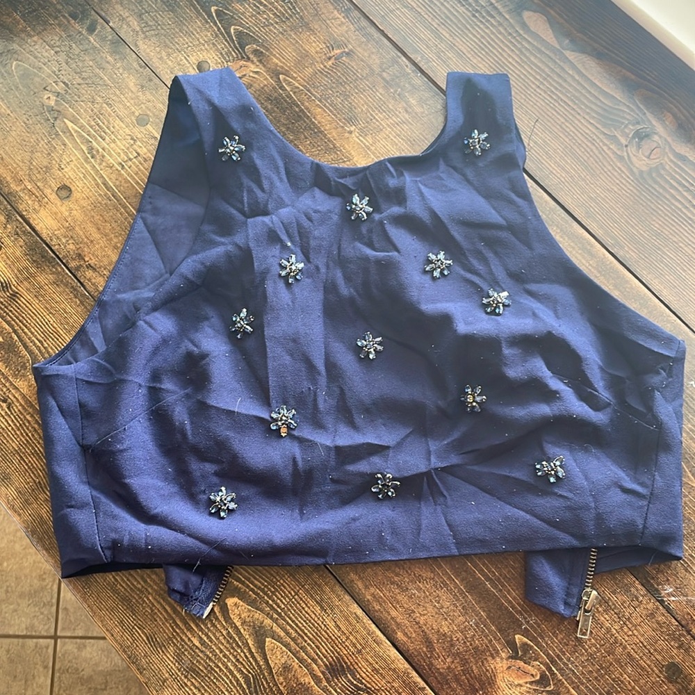 Crop top navy blue